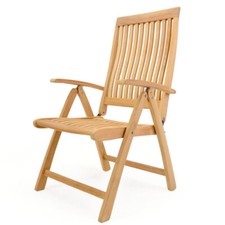 B-Ware Gartenstuhl Klappstuhl Garten Hochlehner Gartenmöbel Klappbar Teak Holz 