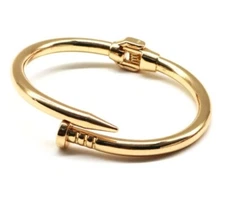 14k Gold Plated  Stainless Steel Bracelet  Bangle Chain Charm Cuff 