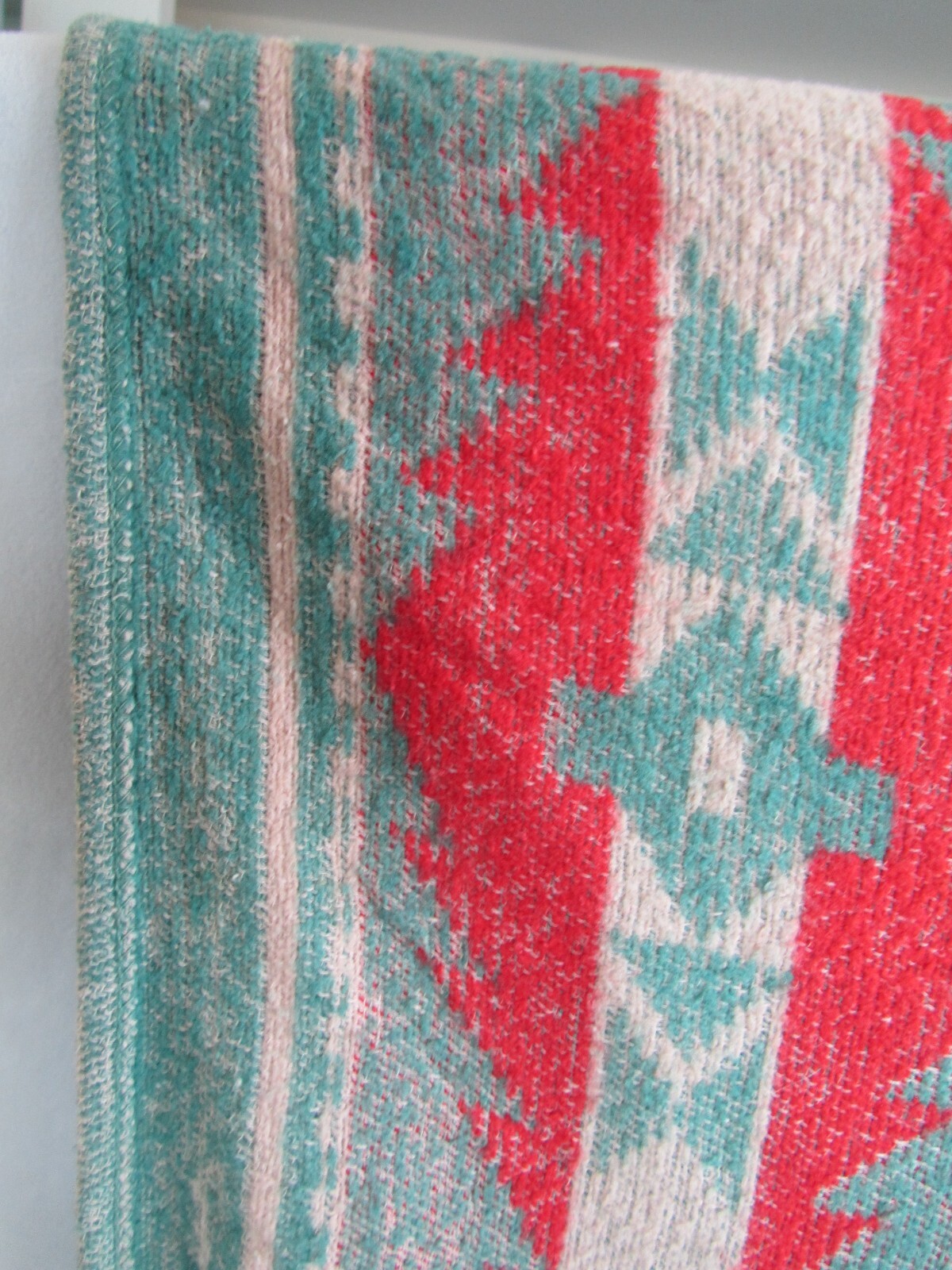 Vintage Cotton Camp Blanket colors Red , Green and Fawn sz 60" x 64 " eBay