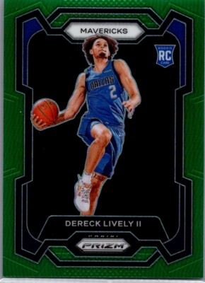 2023-24 Panini Prizm Green Prizm #163 Dereck Lively (RC) Mavericks