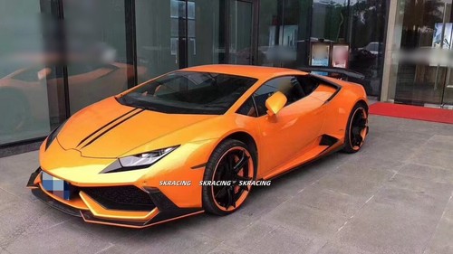 Kit de labio inferior de parachoques delantero de fibra de carbono forjado para Lamborghini Huracan LP610-4 - Imagen 17 de 18