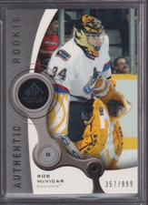 2005-06 SP Game Used #189 Rob McVicar RC Rookie - Canucks - 342🔥🏒🔥