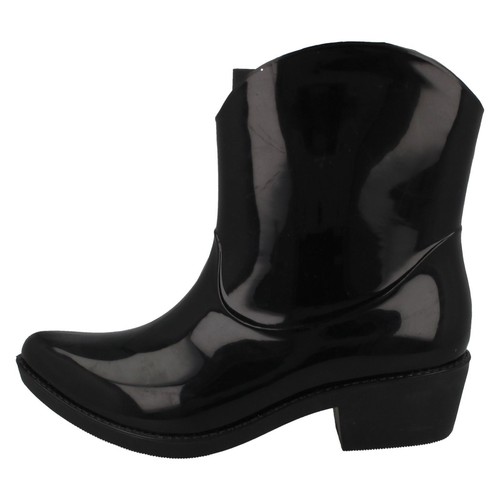 Spot On X1220 Ladies PVC Pull on Cowboy Style Ankle Wellies Festivals - Picture 31 of 42