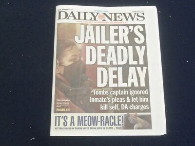 2021 APRIL 27 NEW YORK DAILY NEWS NEWSPAPER - JAILER'S DEADLY DELAY