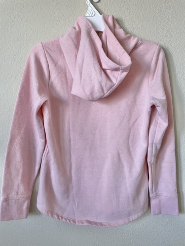 Justice Pink Flip Sequin Heart Love More Justice Girls’ Pullover Hoodie Size 8 - Picture 4 of 4