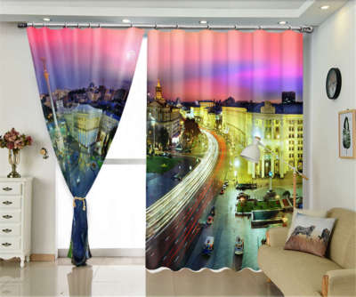 Nice Magnificent House 3D Curtains Blockout Photo Printing Curtains Drape Fabric