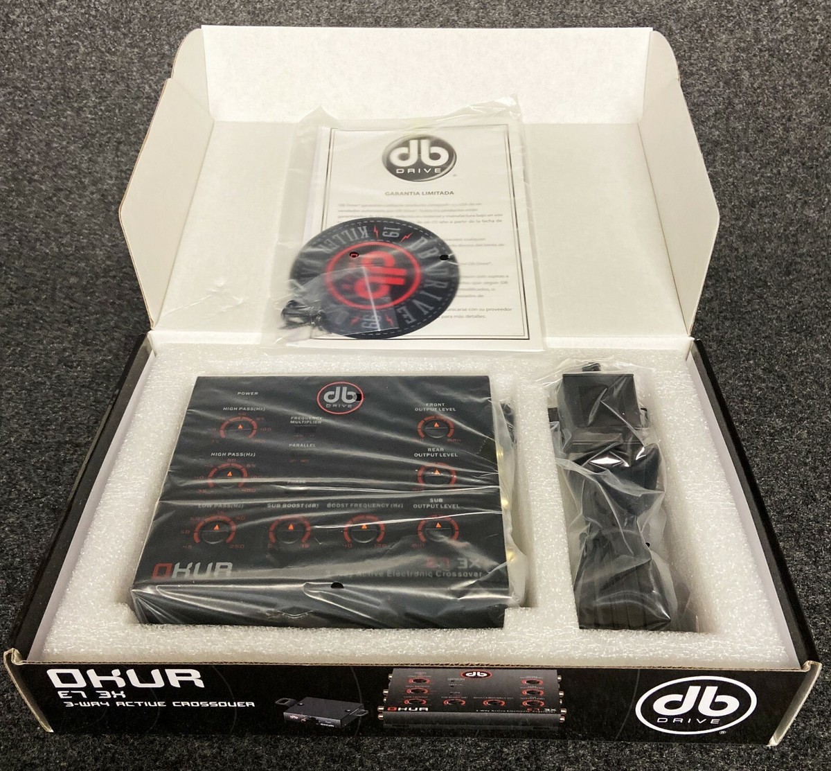 DB Drive OKUR E7 3X 3WAY ACTIVE ELECTRONICS CROSSOVER REMOTE BASS