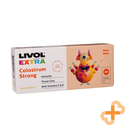LIVOL Extra Colostrum Stark Lutschpastillen für Hals Immun Vitamin C 20