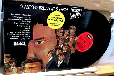 THEM: THE WORLD OF THEM GERMAN PRESS DECCA ND 585 COMPILATION + STICKER NMINT