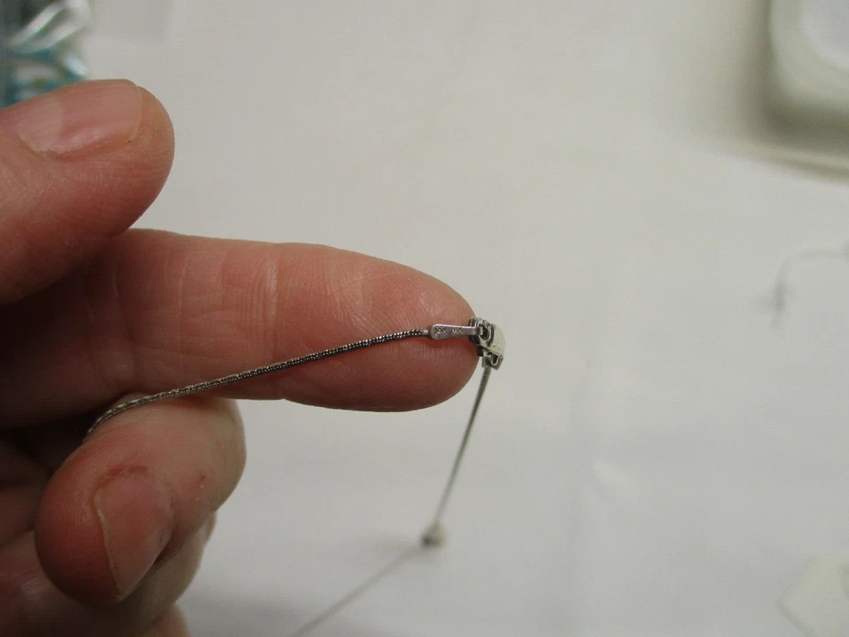 COLLAR ORO BLANCO 14K con COLGANTE PERLA ROSA PERSONAJES "LONGEVIDAD CHINA" Foto 4 de 4