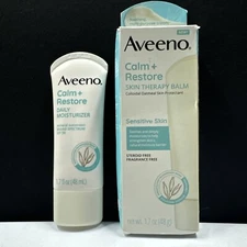 Aveeno Calm + Restore SkinTherapy Balm for SensitiveSkin 1.7 Exp5/25 Get 1 Free