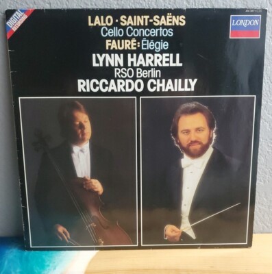 Lalo Saint-Saens Cello Concerto Lynn Harrell Chailly VG+ 1986 London Decca