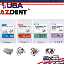 AZDENT Dental Orthodontic Buccal Tubes 1st 2nd Molar Tube Roth MBT 022 Bondable