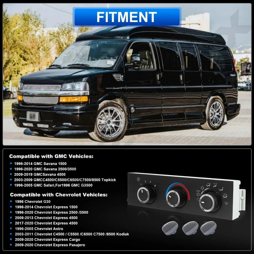 599-217 AC Heater Climate Control Module For Chevrolet Express GMC Savana 1500 - Image 3 of 4