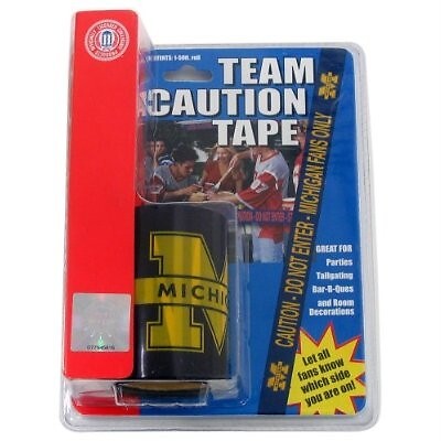 NEW Michigan Wolverines CAUTION TAPE Tailgate Party   Hat Jersey TOO MUCH FUN!!