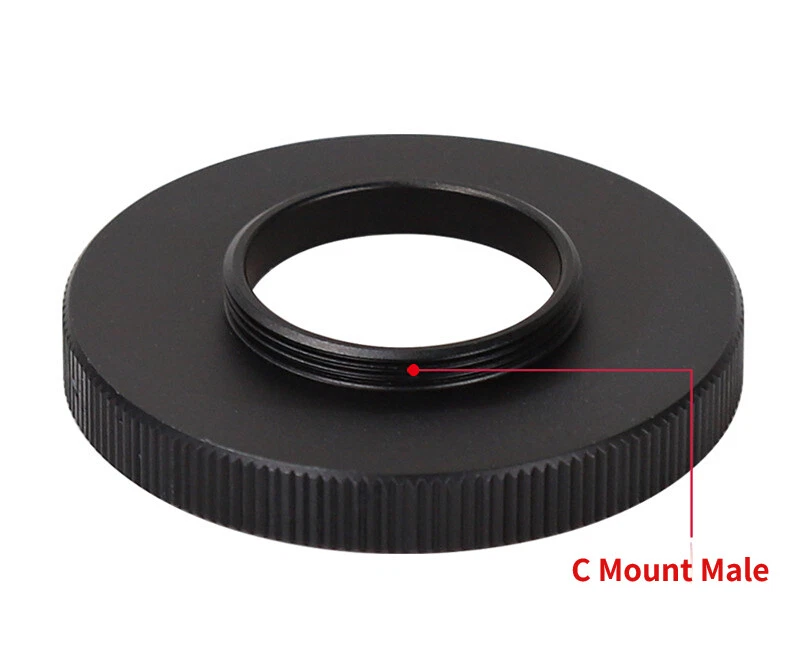 C mount Male to M42X0.75mm T2 Female Adapter ring C-M42 C-T2 Fr Telescope Camera - Image 2 of 4