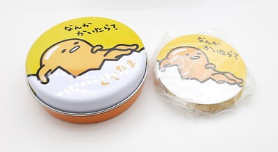Sanrio Gudetama 3'' mini tin notepad memo pad paper set Japan