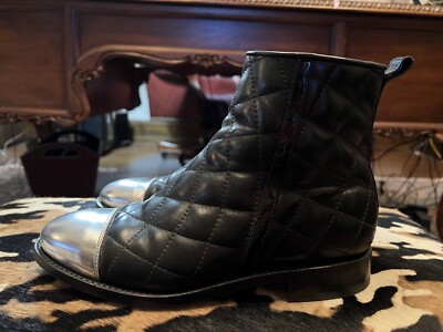 Balmain Quilted Ankle Boots