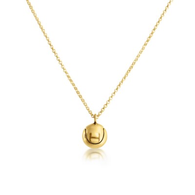 Collana Con Ciondolo Palla Da Tennis, Placcato Oro 14K Su Argento 925, Regalo Sportivo N0636G - Foto 2
