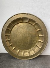 Ancien Plateau Plat Oriental Thé Deco Mural Accroche Patte Lion 