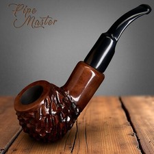 Mr. Brog HAND MADE WOODEN SMOKING PIPE FOR TOBACCO 33  Boxer Rustic PEAR + BOX