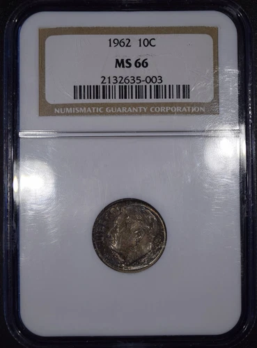 1962 Roosevelt Dime "NGC MS66" *Free S/H After 1st Item*