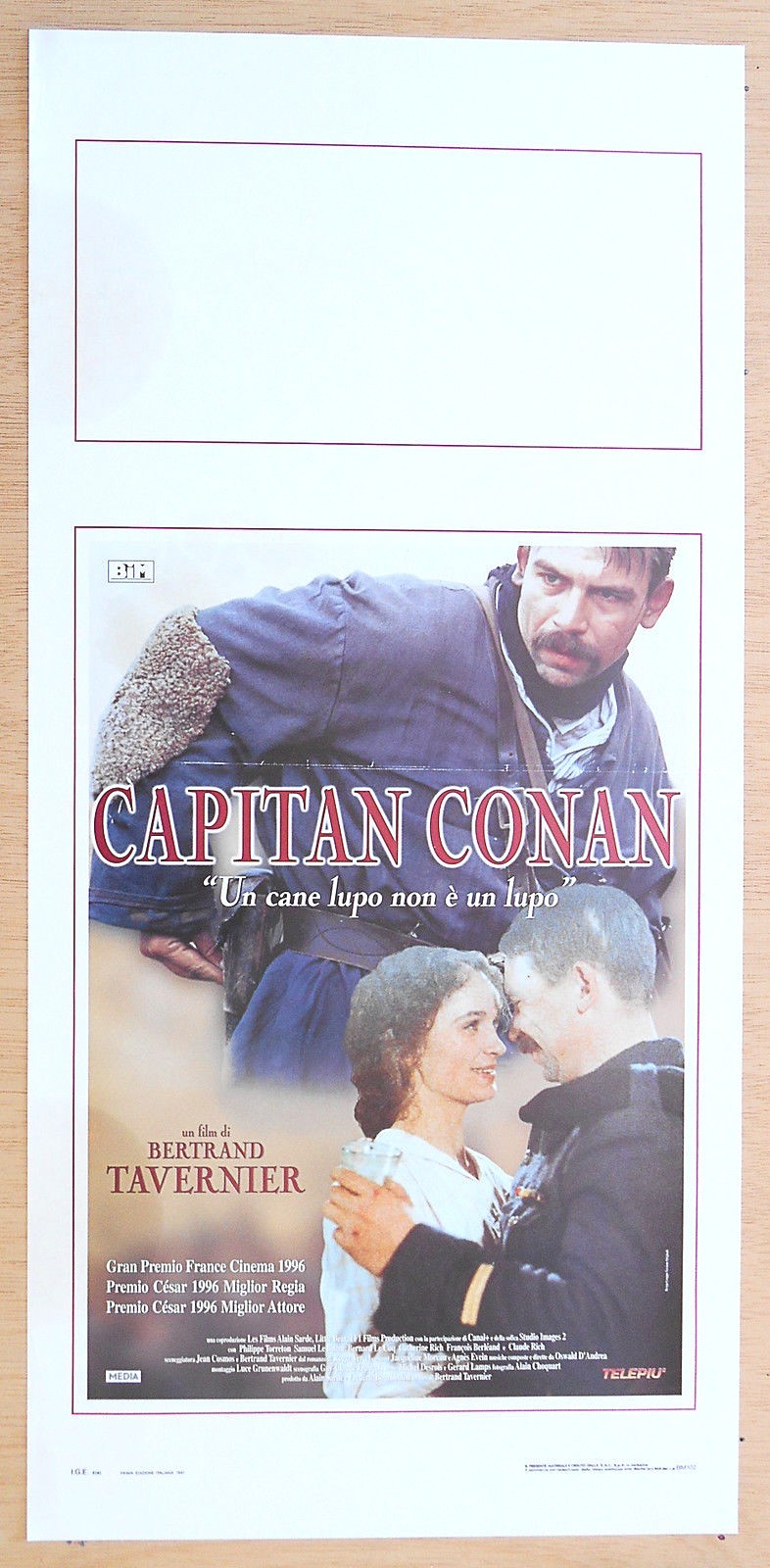 Locandina originale film Capitan Conan (1996) - Regia di Bertrand Tavernier