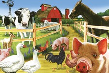 Cobble Hill Farmyard Welcome 35 Piece Jigsaw Puzzle