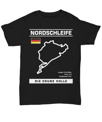 Nordschleife Die Grune Holle Track Outline Series Sweatshirt 2023 - Unisex Tee