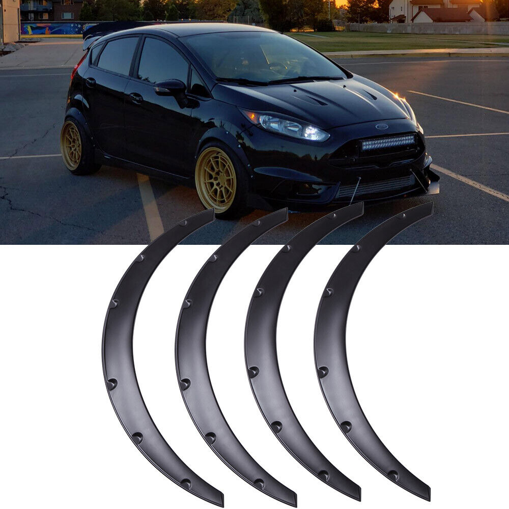 For Ford Fiesta Fender Flares Flexible Wider Body Kit Wheel Arches 