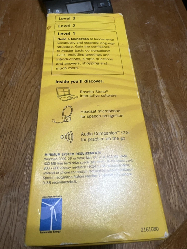 Rosetta Stone Italian Level 1 Version 3 WIN & MAC 6 CD's New Headset, Manual DR5 - Image 2 of 4