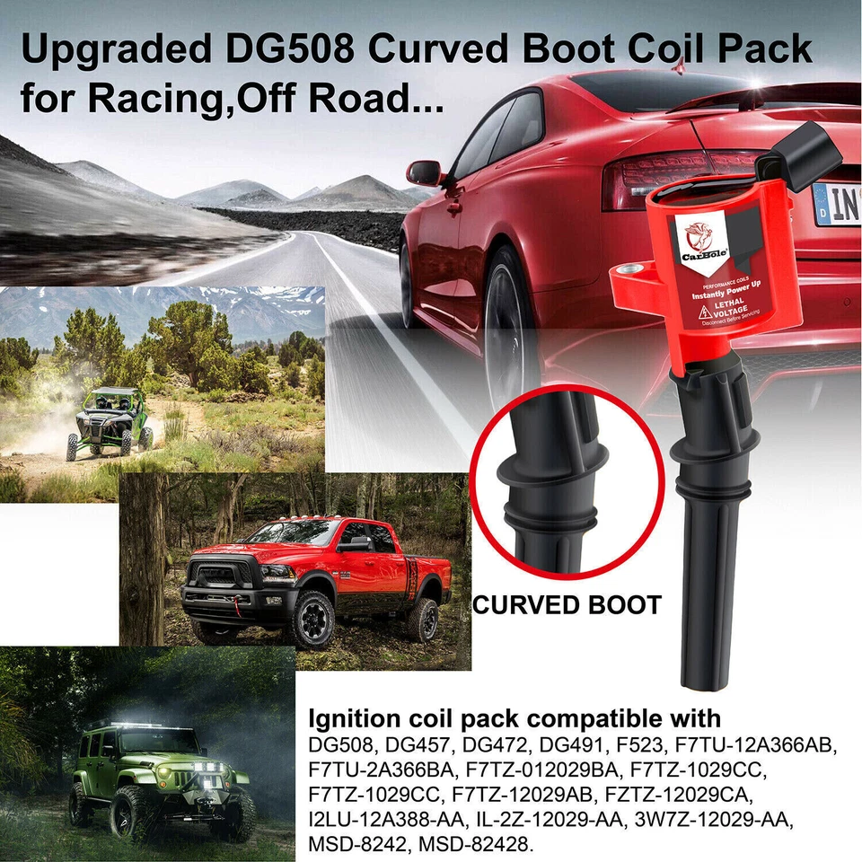 Paquete de 8 bobinas de encendido y bujías para Ford y Lincoln Town Car 00-04 4,6 L DG508 Foto 3 de 4