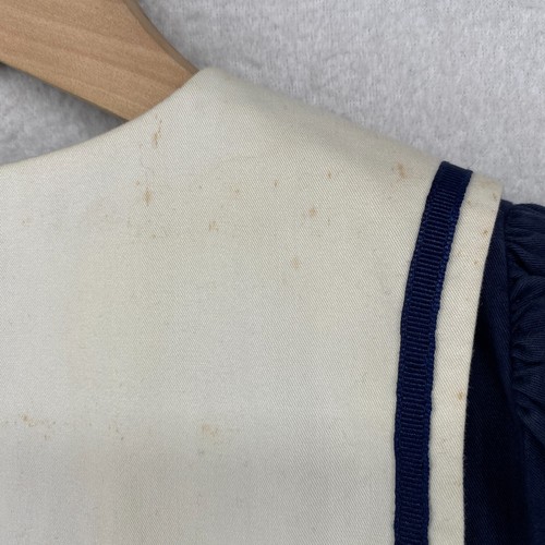 LAURA ASHLEY Dress Youth 6 Mother & Child Sailor Double Breasted Blue Vtg - Picture 15 of 21