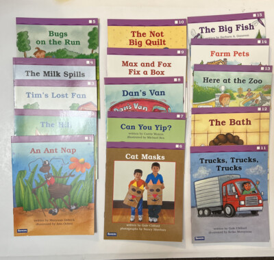 Saxon phonics and spelling K, kindergarten LEVEL B, 15 Readers,complete set 2022