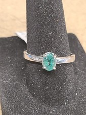 925 Emerald Ring Size 8 90030