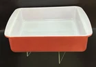 Vintage Pyrex Flamingo Pink #222 8 Inch Square Casserole Baking Dish w/ Handles