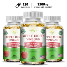 ACV Max Strength 1300mg Supports Digestive Health Help Suppress Appetite-120caps
