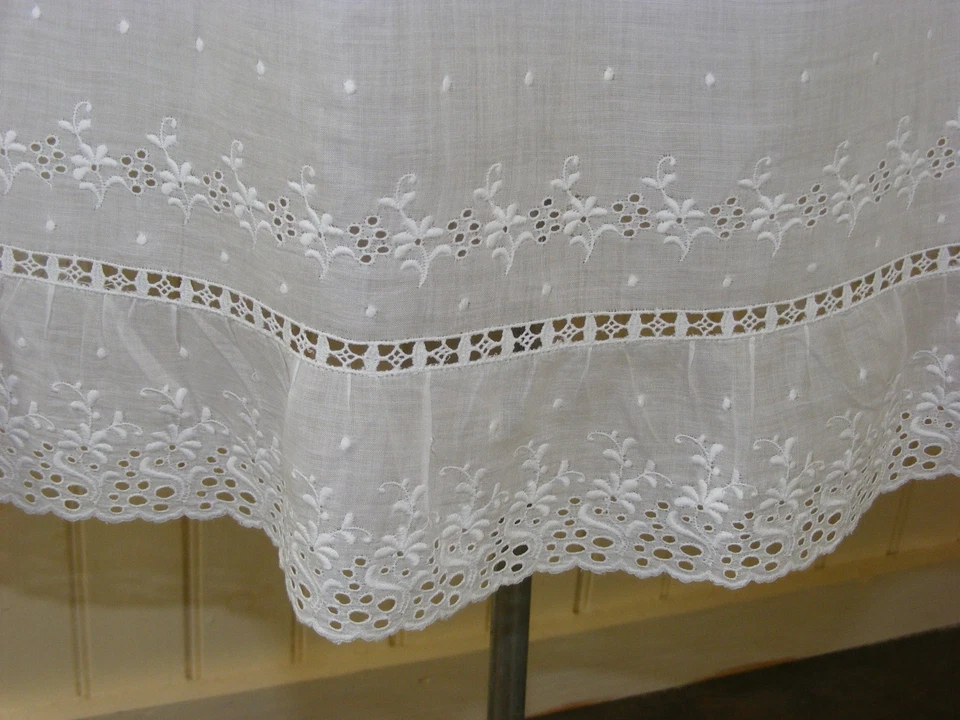 ENAGUA VICTORIANA SEGUNDA CAPA SLIP ALGODÓN OJALES ENCAJE FALDA CORTA ENAGUA Foto 3 de 4