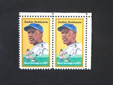 1982 US STAMP Jackie Robinson Black Heritage .20 CENT Pait Beautiful NEW Unused