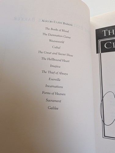 The Essential Clive Barker Signed 1st Edition 2001 568 Pages Fiction Rare! - Picture 7 of 12