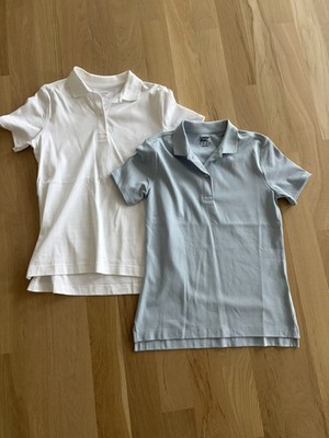NEW Lands End Little Girls Polo Shirt Short Sleeves Slim Fit XXS (12-14)