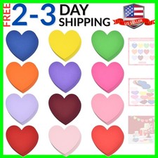 120 Pcs Valentine s Day Colorful Heart Cutouts Romantic Love Cutout Decoratio...