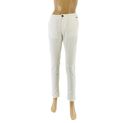SUPERDRY Femme Pantalon Chino Slim Fit Blanc EUR 34 UK 6 US 2 W25 - Photo 1/4