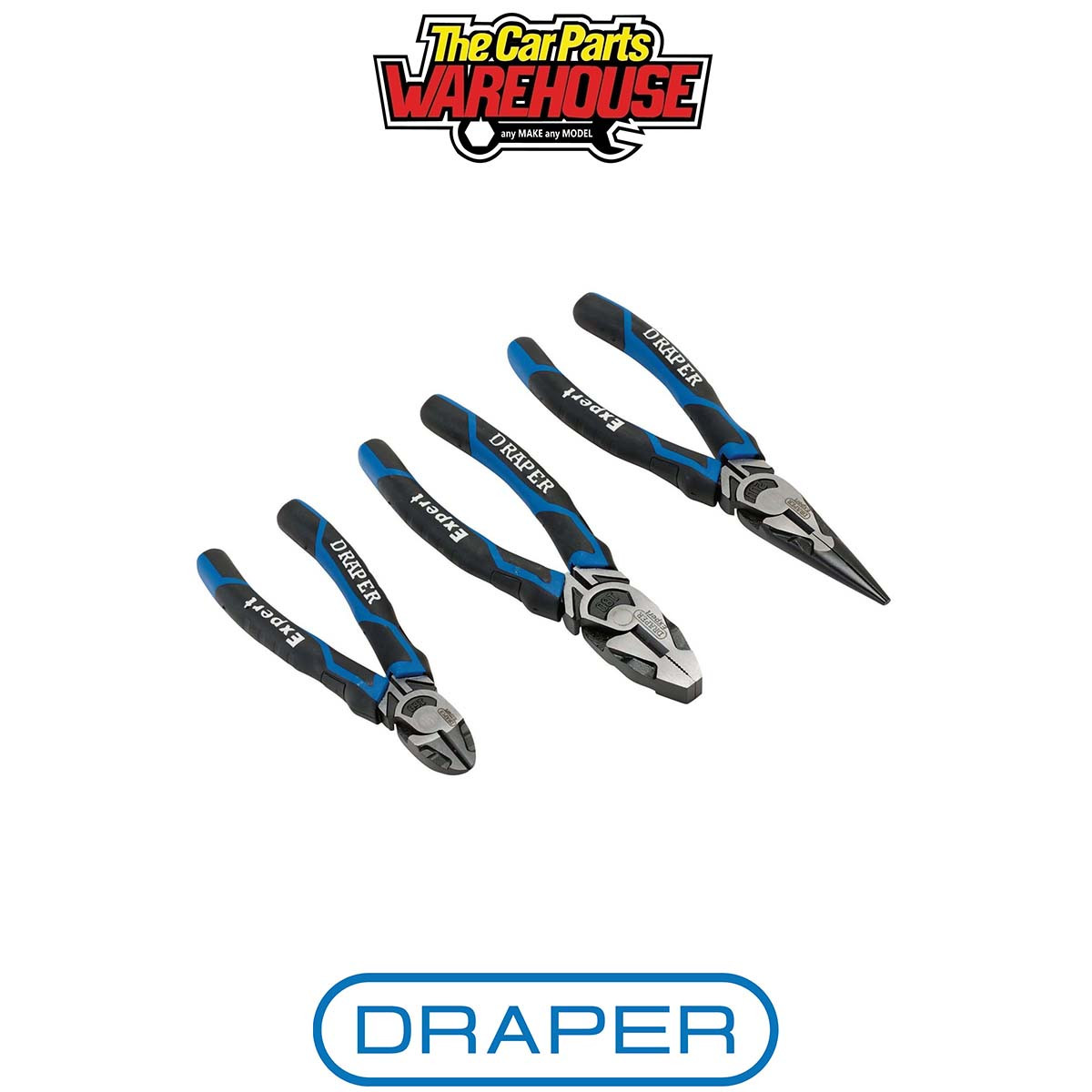 Draper 3 Piece Blue High Leverage Plier Set - Image 6