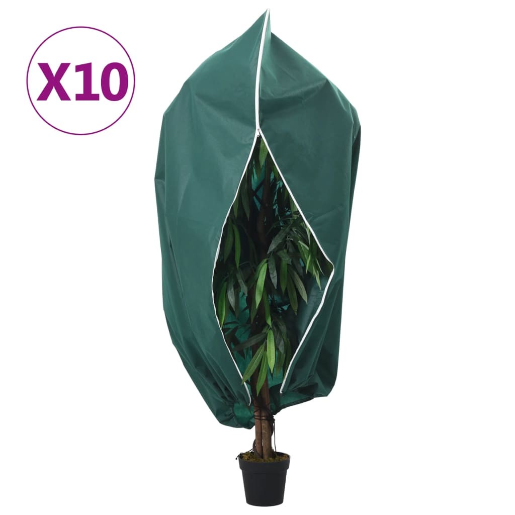 Set 10 Sacchi Protettivi Piante vidaXL 1.55x1.55m con Zip Antigelo