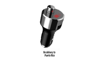 Auto Drive BT FM Transmitter, Metallic, Hands-Free Call, Smartphone Compat 