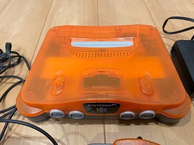 Nintendo 64 Daiei Hawks Clear Orange and Black Limited Console N64