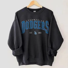 Los Angeles Dodgers Vintage Sweatshirt - Retro Baseball Crewneck, Casual Cotton