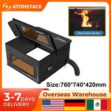 Engraver Enclosure Fireproof and Dustproof Protective Cover with Exhaust Fan