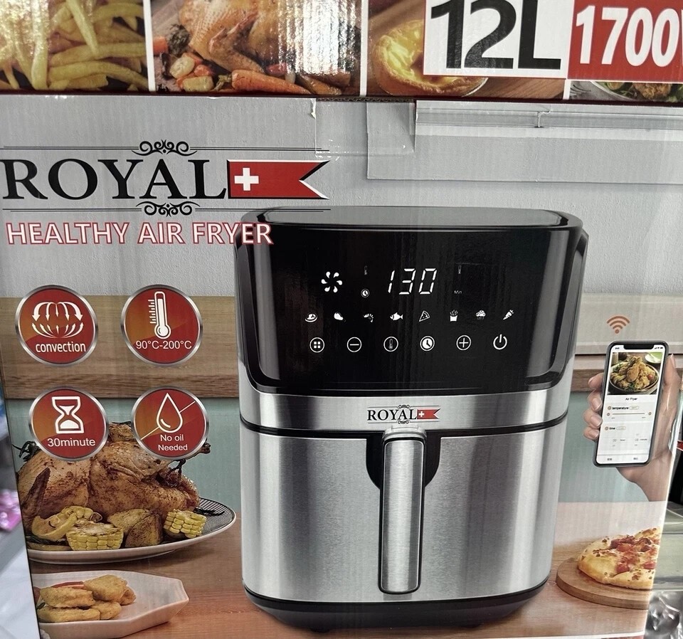 FRIGGITRICE AD ARIA 12L FORNO ELETTRICO 1700W TOUCH MULTIFUNZIONE Royal